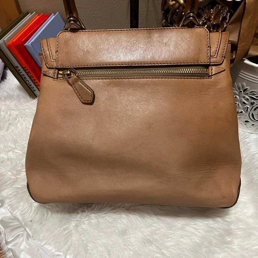 Givenchy Tan Leather Large New Line Flap Tote Shoulder Bag - Picture 5 of 12